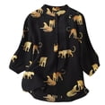 thumbnail image 1 of Camiseta informal de moda para mujer, camiseta de manga corta con cuello en V, blusa OAVQHLG3B Store  lin121212, 1 of 3