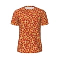 thumbnail image 5 of Wukai Pizza Print Men's Short-Sleeved Mesh T-Shirt,Quick-Dry Short Sleeve Workout T-Shirt-X-Small, 5 of 8