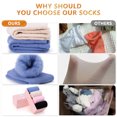thumbnail image 5 of 4 Pairs Thick Thermal Heated Socks for Women Extreme Cold Weather Winter Warm Socks Soft Cozy  Crew Socks with Gifts Box, 5 of 6