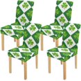 thumbnail image 1 of ABPHQTO Shamrock Clover - Funda protectora para silla elástica, funda para asiento para comedor, hotel, boda, fiesta, juego de 4, 1 of 4