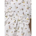 thumbnail image 5 of Blotona Baby Girl Romper Dress Cotton Linen Floral Sleeveless Ruffles Bodysuit Playsuit, 5 of 8