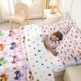 thumbnail image 4 of Castle Fairy Watercolor Truck Bedding Comforter Set 7-Piece for Kids, Plaid Check Print King Bedding Sets for Bedroom, Pink Green, 4 of 7