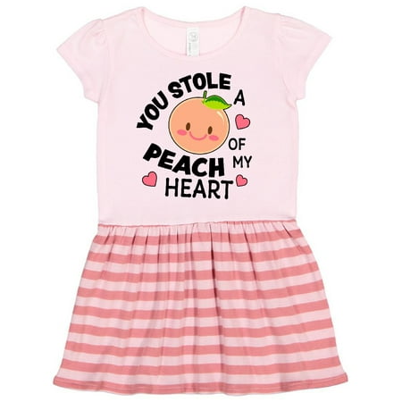 

Inktastic You Stole a Peach of My Heart with Cute Peach Gift Toddler Girl Dress