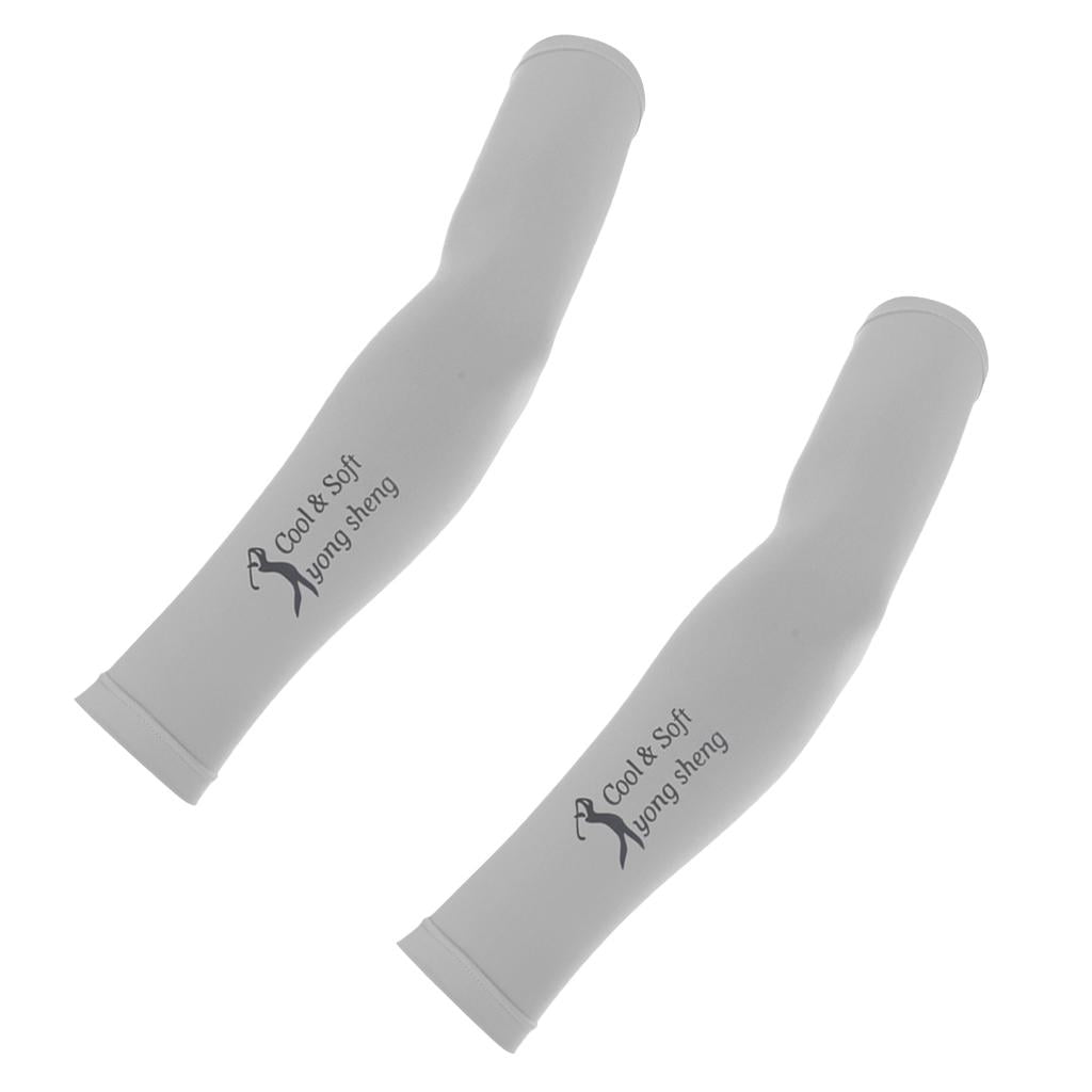 Arm Sleeve Sun Protection Cover Bicycle Arm Sleeves Arm Warmers Gray