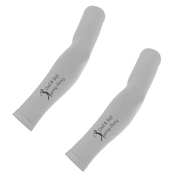 1 par de mangas para brazos, unisex, para ciclismo, con protección solar. Gris