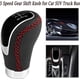 thumbnail image 5 of Dww-red Accesorio Universal para automóvil Tuning Perilla de Cambio de Marchas de Cambio de 5 velocidades para Manual automático 8 mm 10 mm 12 mm de diámetro, Costuras Negras, 5 of 5