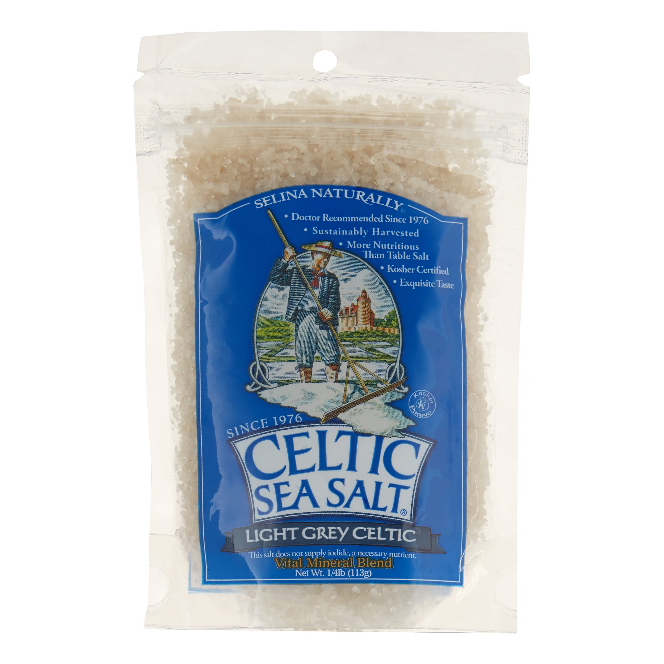 Celtic Sea Salt Grey Coarse Salt Bag, 4 Oz - Walmart.com.
