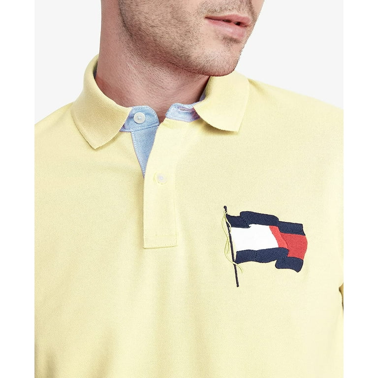 Tommy Hilfiger Mens Flag Pride Polo Shirt in Custom Fit Large