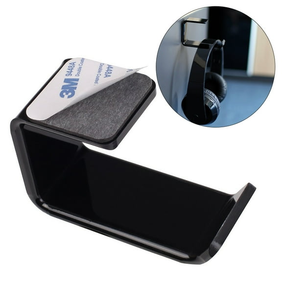 MLINS Durable Headphone Headset Hanger Headband Holder Wall Desk Display Stand Bracket Headphone Intimate Accessories (Black)