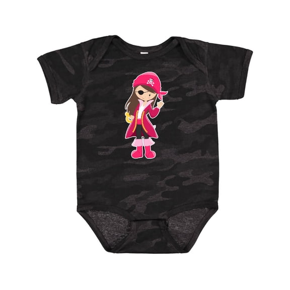Inktastic Pirate Captain Girls Baby Bodysuit