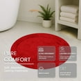 thumbnail image 3 of HOME WEAVERS Waterford Collection Cotton Round Bath Rug, 22" Round, Red, 3 of 9