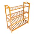 thumbnail image 4 of Tcbosik 4-Tier Bamboo Shoe Rack for Entryway, Free Standing Shoe Organizer for Closet, Living Room, Wood Color, 4 of 11
