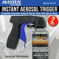 thumbnail image 2 of Master Airbrush Instant Aerosol Trigger Handle (Pack of 2), Converts Spray Cans into Spray Guns - Full Hand Grip, Reusable, Easy to Clip-On & Off - Universal Fit, Use on Spray Paint, Adhesives & More, 2 of 5