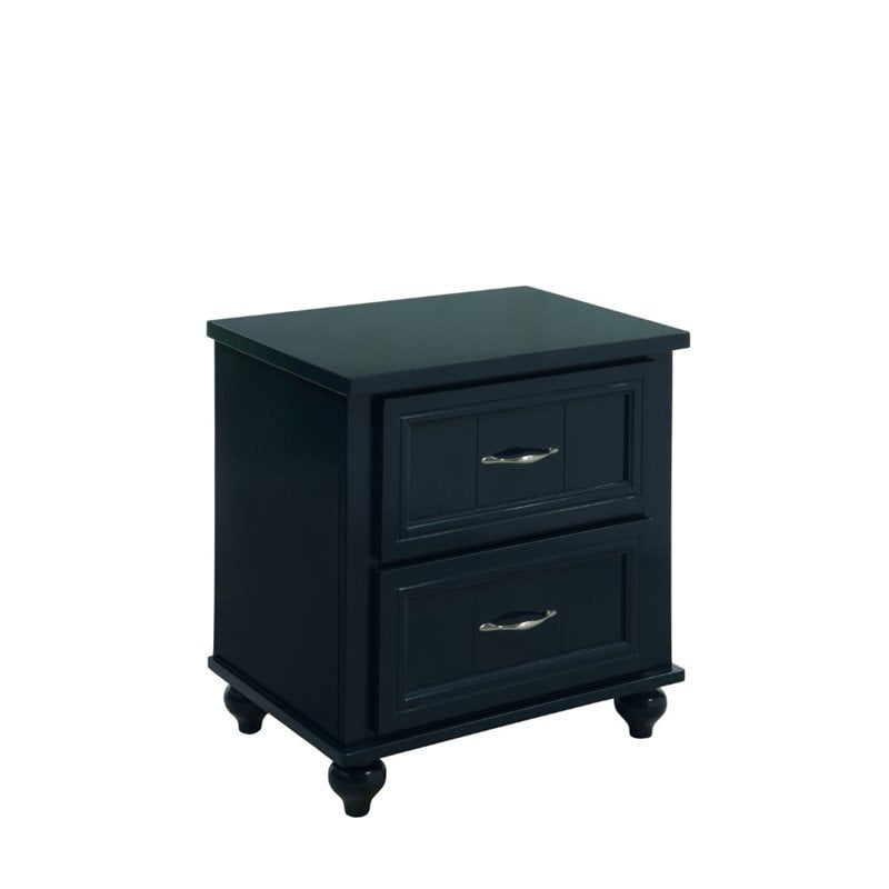 Furniture of America Elias Contemporary Wood 2Drawer Nightstand in Blue