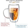 thumbnail image 3 of czcpp-2 Pack Glass Coffee Cups, Double Wall Thermo Insulated Coffee Cups, Glass Coffee Mugs (450 ml), 3 of 4