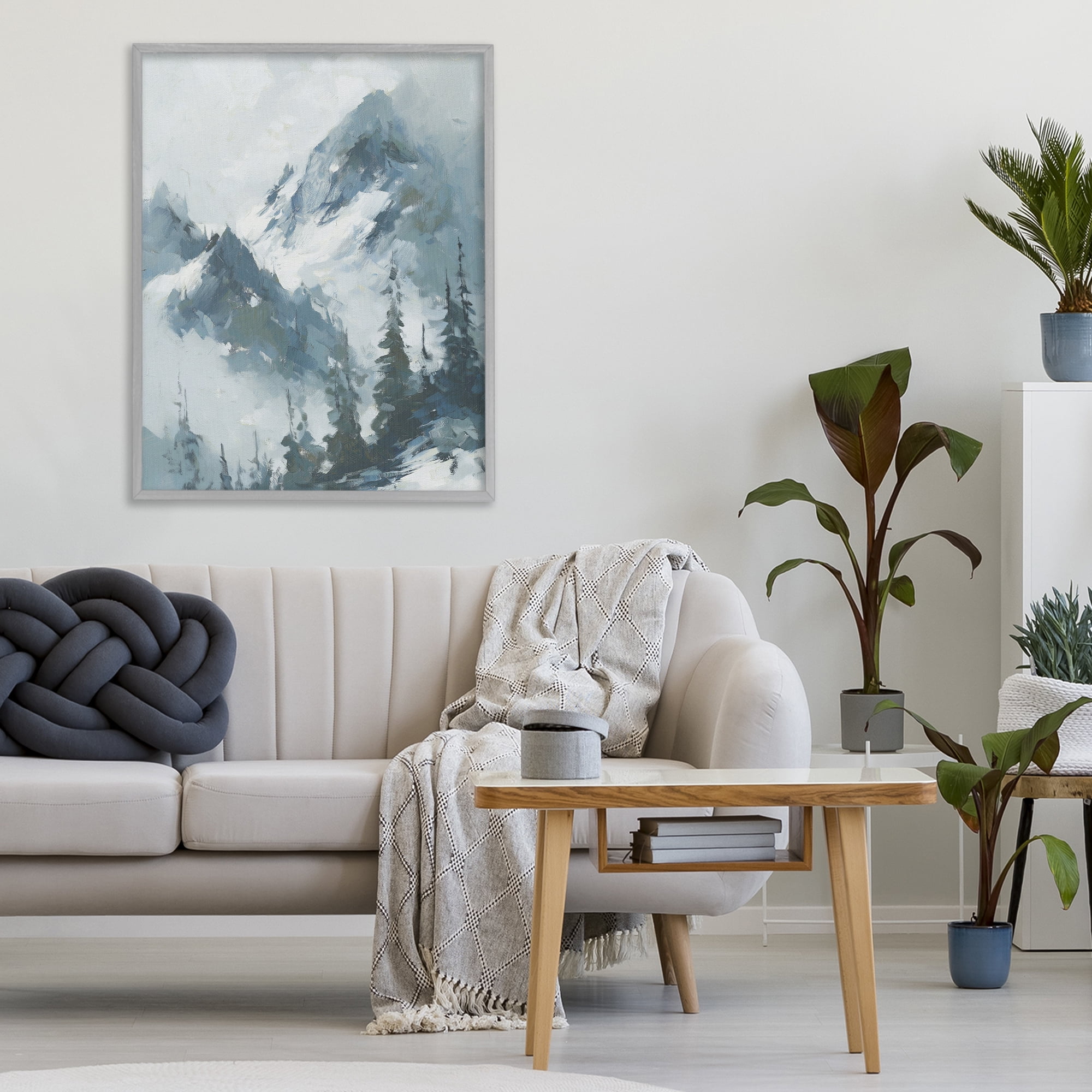 Stupell Industries Frozen Majesty Mountains Gray Framed Giclee Art, design by Svetlana Aleynikova