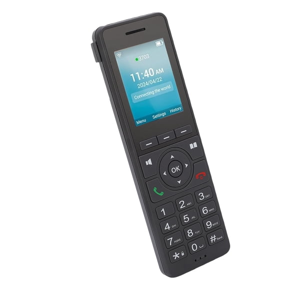 Family 4G LTE Cordless Phone Portable Wifi 2.4in Color Screen Desktop Phone for Dect VoIP Black