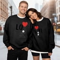 thumbnail image 2 of oqasdz Womens Sweatshirt Couple's Letter Printed Crew Neck Hoodless Pullover for Men and Women Comfort Cozy Casual Outdoor, 2 of 5