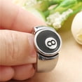 thumbnail image 4 of PAMTIER Men's Stainless Steel Billiard 8 Ball Signet Lucky Gothic Biker Ring Silver Size 9, 4 of 5