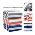 thumbnail image 3 of 3 piezas Toallas Baño Completo Grande Lana rayadas Combination 1 gris naranja azul blanco, 3 of 4