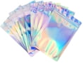 thumbnail image 1 of Bolsa Hermética Holográfica, 200 Piezas Resellables con Agujero para Colgar, Bolsas de Almacenamiento, Bolsas con Cierre Hermético, Bolsitas para Dulces para Aperitivos, 1 of 4
