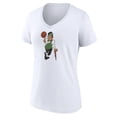 thumbnail image 2 of Women's White Boston Celtics Alternate Logo V-Neck T-Shirt, 2 of 3