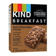 KIND Breakfast Bars 4 Ct Dark Chocolate Cocoa Gluten Free KIND Breakfast Bars 4 Ct Dark Chocolate Cocoa Gluten Free