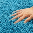 thumbnail image 4 of Gustave Soft Microfiber Shaggy Bathroom Rug, Chenille Bath Mat Super Absorbent and Thick, Non-Slip, Machine Washable Shower Carpet (Blue), 4 of 7