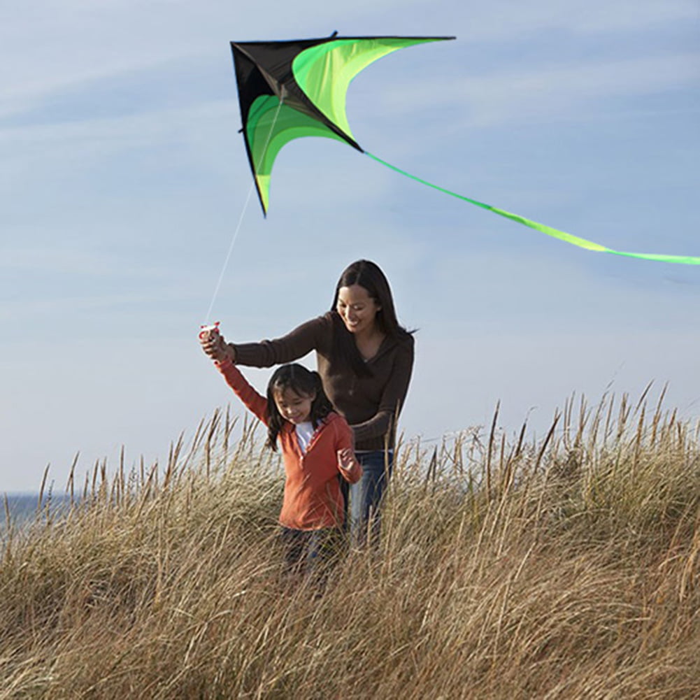 1 Kalaokei Kids Children Outdoor Nylon Ripstop Prairie Delta Flying Kite with Tail Toy