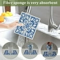 Hvxrjkn 12Pcs Swedish Dishcloths Reusable Kitchen Dish Towels Absorbent Dishcloths Washable Soft Cellulose Sponge Cloths 7.7 x 6.7in Kitchen Wash Rag for Washing Dishes