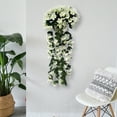 thumbnail image 5 of Artificial Hanging Flowers for outdoors,Fake Hanging Flowers,UV Resistant Fake Plastic Faux Hanging Plants Morning Glory Vines for Indoor Outdoor Garden Porch Eave Wedding Wall Decor（1PC）, 5 of 6