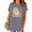 Grey, variant on UNISHE Women's Daisy Smiley Face Graphic Short Sleeve T-Shirts Blue Trendy Summer Tops