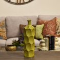 thumbnail image 2 of Urban Trends Collection 24413 Ceramic Round Bottle Vase With Dimpled Sides- Small - Yellow, 2 of 2