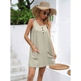 thumbnail image 3 of RWJDXD Robe Sans Manches pour Femmes Été Jupe Pull Mode Vêtements Féminins Robe Courte Ample Sans Manches, 3 of 6