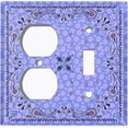 thumbnail image 4 of Metal Light Switch Plate Cover Purple Paisley Bandana Spotted Tile Pattern TIL082, 4 of 13