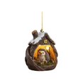 thumbnail image 2 of Flat Acrylic Winter Woodland Christmas Ornament, Snow Forest House Hanging Decor, Holiday Keepsake Pendant for Christmas Tree and Wreath Display, 2 of 6
