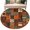 Orange Red, variant on Round Rugs 6Ft, Boho Vintage Round Area Rug Washable Indoor Throw Carpet, Brown Ethnic Middle Century Geometric Soft Non Slip Circle Rug for Office Cabinet Home Decor Aesthetic