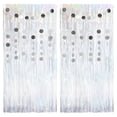 thumbnail image 1 of Cortinas de malla plateadas Backdrop CHAROUP, paquete de 2 unidades, 100 x 200 cm, 1 of 7