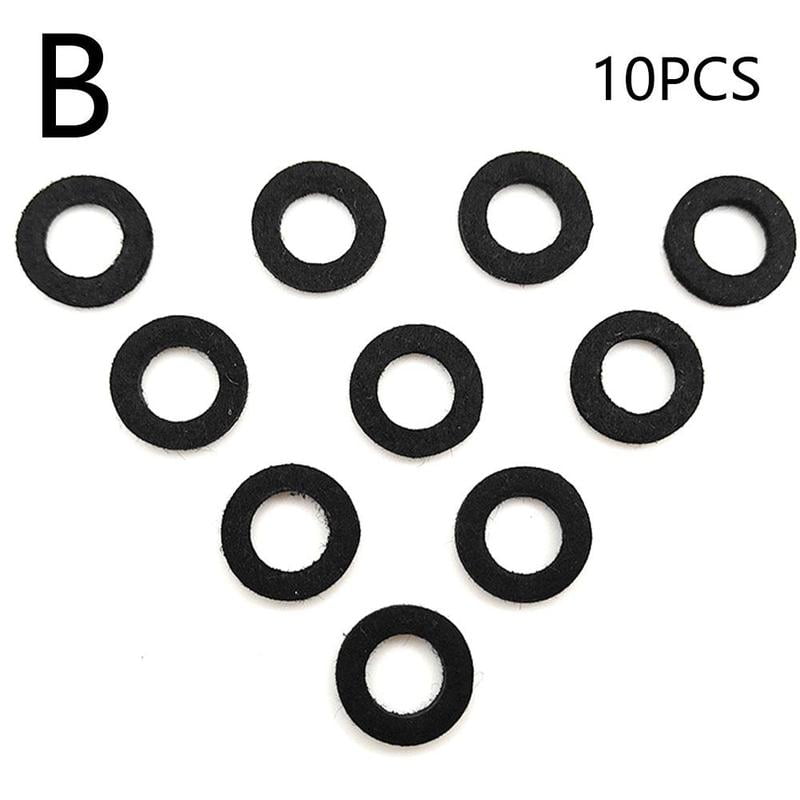 10 Pieces Universal Trumpet Trombone Valve Felt Pads Washer L6R0