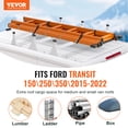 thumbnail image 2 of VEVOR Trailer Ladder Rack, 54" 3 Crossbars Ladder Roof Rack, Heavy-duty Steel Van Roof Ladder Rack, 800 lbs Capacity Van Ladder Rack with Straps, Fit for Ford Transit 150, 250, 350, 2015-2022, 2 of 9