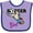 Lavender and Purple, variant on Inktastic Soccer Girl Goalie Girls Baby Bib
