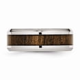 thumbnail image 3 of Stainless Steel Polished Wood Inlay Enameled 8.00mm Ring, 3 of 6