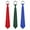 Red/Green/Blue, variant on Cloudstyle Men's Solid Color Zipper Tie 3-Pack Adjustable Necktie Set for Wedding Party