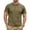 #02Army Green, variant on Mens Henley Shirts Short Sleeve Cotton Casual Summer Basic T-Shirts 3 Button Solid Collarless Shirts for Work White XL