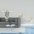 thumbnail image 2 of CarpNettore Wall Sculpture Resin Cow Head Wall Decor Kitchen Serving Tray Rectangle Serving Platter Storage Tray with Raised Edges Comfortable Handle Unique, 2 of 8