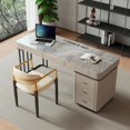 thumbnail image 3 of Write Computer Office Desks Calligraphy Design Modern Light Luxury Office Desk Household Slate Escritorios Work Furniture QF50OD My Lux Decor Round, 3 of 29