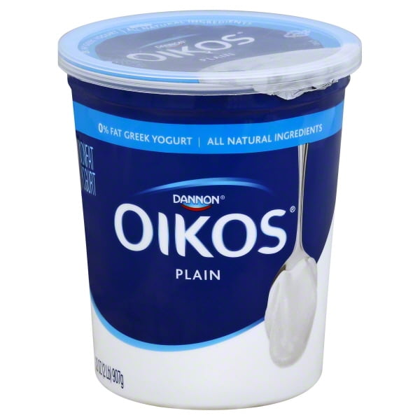 Oikos Plain Greek Nonfat Yogurt, 32 oz
