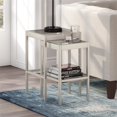 thumbnail image 2 of Henn&Hart 16" Nickel Metal/Glass Side Table, 2 of 8