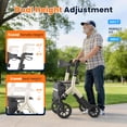 thumbnail image 5 of WalkMate Foldable Rollator Walker with Height-Adjustable Seat, 10” Wheels, Compact Folding Design, Lightweight Mobility Walking Aid for Seniors Taller 5.3~7ft, Gold, 5 of 10