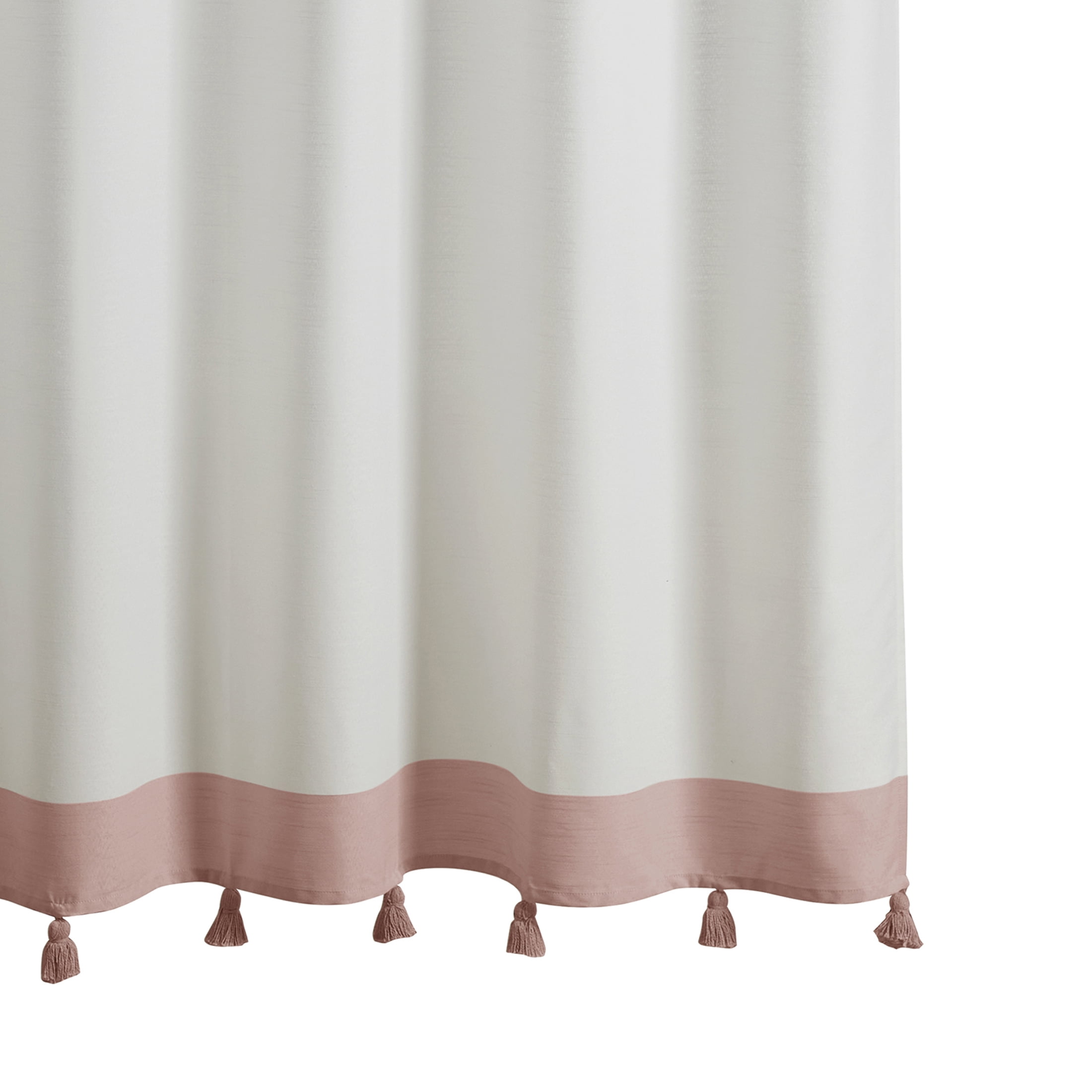My Texas House Rose Pink Tassel Fabric Shower Curtain, 72" x 72"